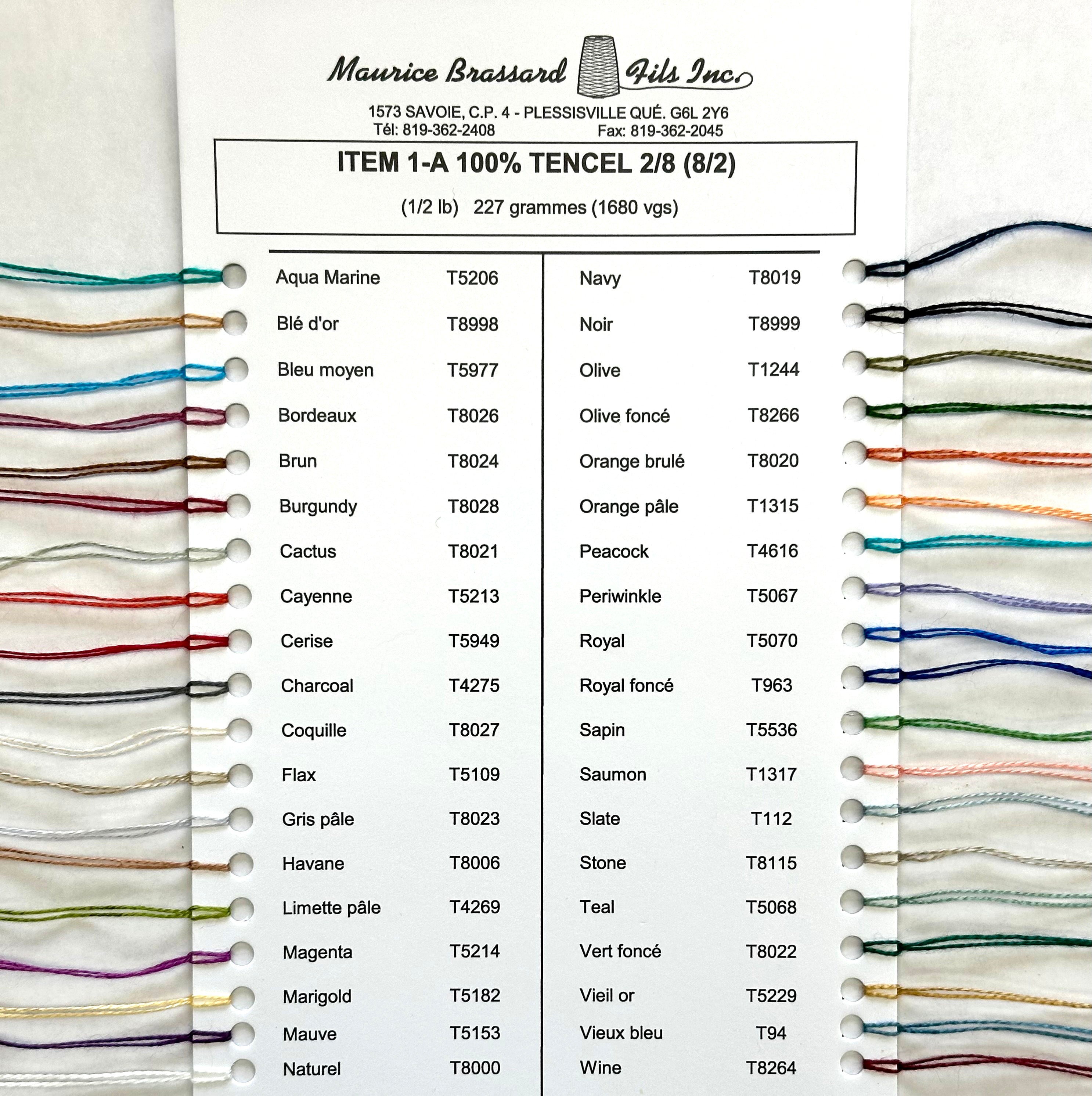 Color Cards for yarns, Samples
